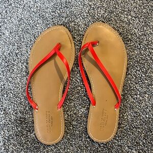 Old Navy Red and Tan Sandals